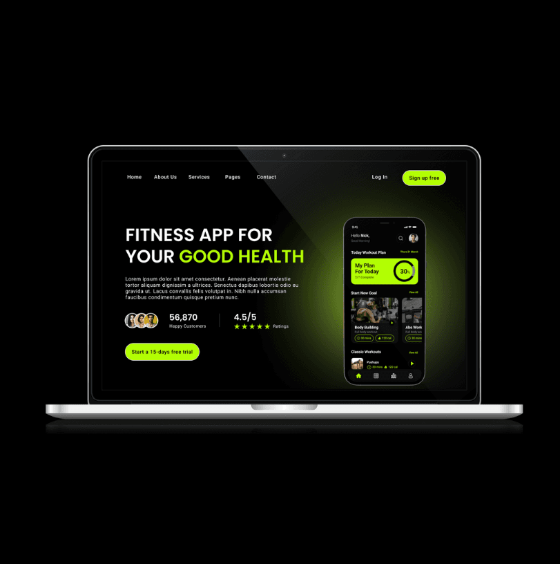 Fitness App Landing Page