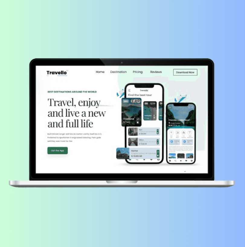 Travel Agency App Landing Page